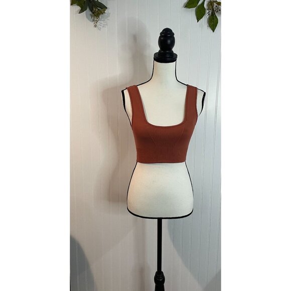 Free People FP Movement Sports Bra Wide Strap Crop Top Size XS/S Brown - Picture 6 of 15